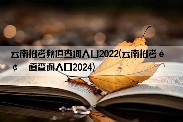 云南招考频道查询入口2022(云南招考频道查询入口2024)